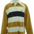 Timberland Men's Striped Brown Rugby Shirt