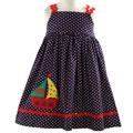 Picture Me Girl's Navy Dot Dress