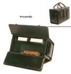 Bond Street Double Handle Burgundy Leather Catalog Case