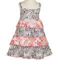 Mad Sky Boutique Girl's Zebra Print Ruffle Dress