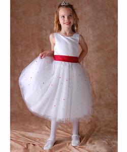 Sophia's Style Ruby Red Flower Girl Dress