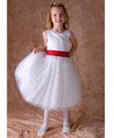 Sophia's Style Girl's Ruby Red Flower Girl Dress