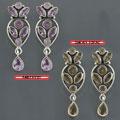 Sterling Silver Multi-gemstone Earrings (India)
