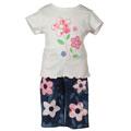 Flapdoodles FlowerTop Capri Set