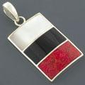 Tiled Sterling Silver Mother of Pearl Pendant (Indonesia)