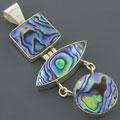 Rainbow Abalone Sterling Silver Pendant (Indonesia)