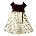 Good Lad Toddler Girl's Ivory Black Dot Holiday Dress