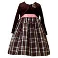 Good Lad Toddler Girl's Pink and Black Plaid Dress