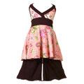 Sophia's Style Girl's Pink Sweetie Bug Capri Set