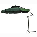 10-foot Offset Hunter Green Hanging Umbrella