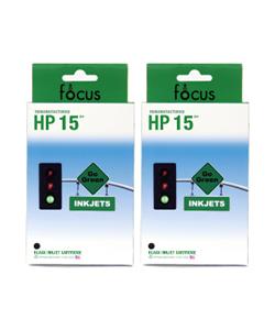 HP 15 2-Pack Black Ink Cartridge (Remanufactured)