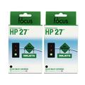 HP 27 2-pack Black Ink Cartridge (Remanufactured)