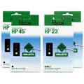 HP 45 & 23 4-pack Ink Cartridge Combo (Remanufactured)