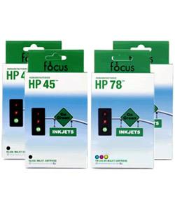 HP 45 and 78 4-piece Ink Cartridge Combo (Remanufactured)