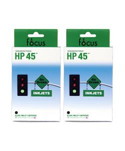 HP 45 2-pack Black Ink Cartridge (Remanufactured)