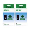 HP 45 2-pack Black Ink Cartridge (Remanufactured)