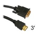 Super High Resolution HDMI to DVI M/M 3-foot Cable