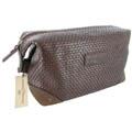 Tommy Bahama Dopp Kit Woven Leather Travel Bag