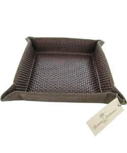 Tommy Bahama Men's Hand-woven Leather Tray