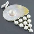 Large Silver and Freshwater Pearl Pendant (Indonesia)