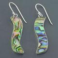 Rainbow Abalone Undulating Earrings (Indonesia)