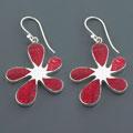 Red Sea Coral Flower Power Earrings (Indonesia)