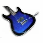 Blue Humbucker Electric Guitar with Whammy Bar