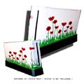 Red Flower Skin Decal for Nintendo Wii