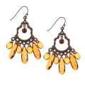 Exotica Brunette Chandelier Earrings