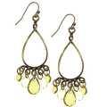 1928 Jewelry Brasstone Fantasy Twist Earrings
