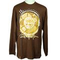 Miskeen Men's Brown Aztec Long Sleeve Tee