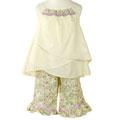 Picture Me Toddler Girl's 2-piece Yellow Capri Set