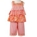 Picture Me Toddler Girl's 2-piece Coral Capri Set