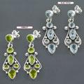 Sterling Silver Gemstone Earrings (India)