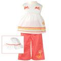 BT Kids 3-piece Butterfly Capri Infant Girl's Set