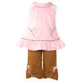 BT Kids Infant Girl's 2-piece Pink Dot Pant Set