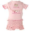 BT Kids Infant Girl's 3-piece Pink Teddy Skorts Set