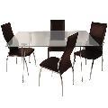 Medallion Chocolate 5-piece Dining Table Set