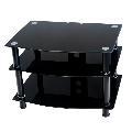 Freeson Black Glass 32-inch TV Stand