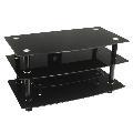 Freeson Black Glass 42-inch TV Stand