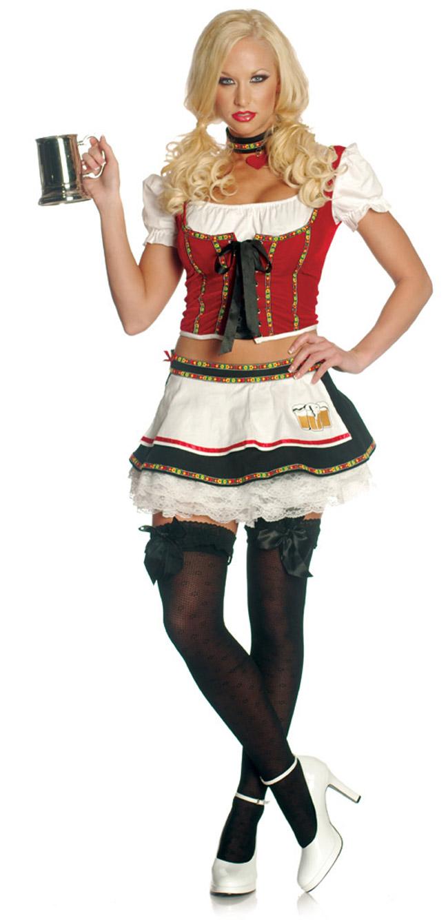 Sexy Beer Babe Women's 4-piece Halloween Costume