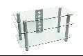 Contemporary 42-inch Glass TV Stand