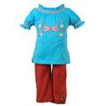 Flapdoodles Turquoise Toddler Girl's Legging Set