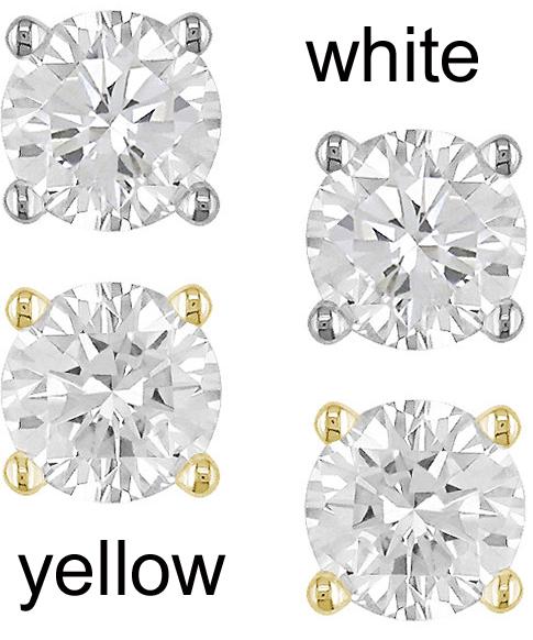 14k Gold 1ct TDW Round Diamond Stud Earrings (J-K, I2-I3)