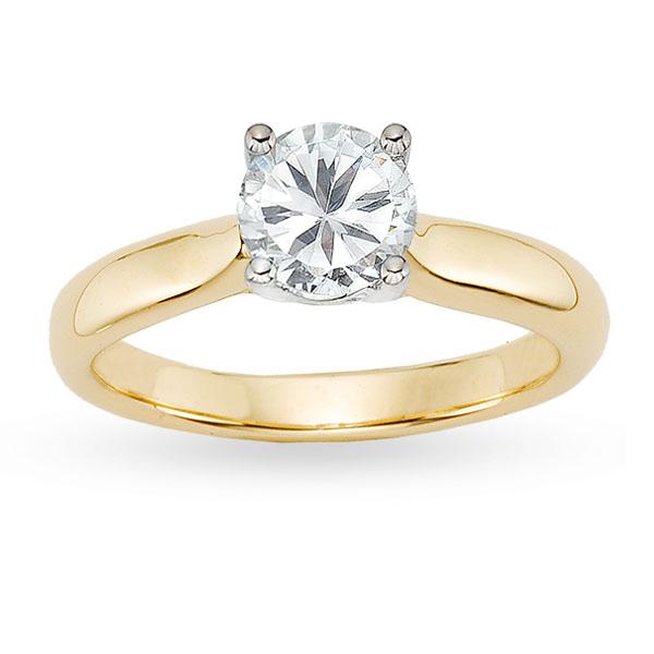 18k Gold 1ct TDW GIA Certified Diamond Engagement Ring