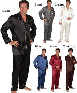 Mystic Clothing Men's 2-piece Satin Pajama Set