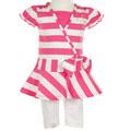Flapdoodles Striped Toddler 2-piece Girl's Set