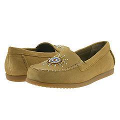 Minnetonka New Sunburst Moc Sand Suede Leather