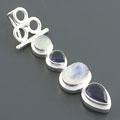 Silver Iolite and Moonstone Pendant (India)