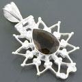 Sterling Silver Smokey Topaz Pendant (India)
